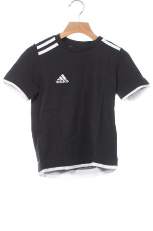 Детска тениска Adidas, Размер 5-6y/ 116-122 см, Цвят Черен, 60% памук, 40% полиестер, Цена 29,40 лв.
