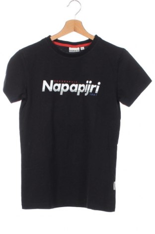 Детска тениска Napapijri, Размер 13-14y/ 164-168 см, Цвят Черен, Памук, Цена 50,40 лв.