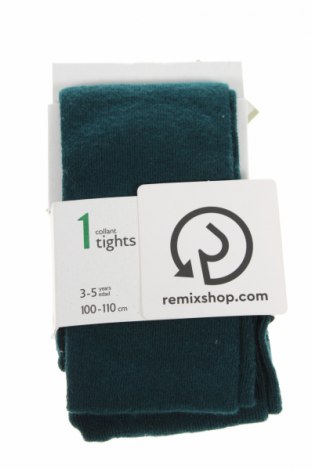 Детски чорапогащи United Colors Of Benetton, Размер 3-4y/ 104-110 см, Цвят Зелен, 80% памук, 18% полиамид, 2% еластан, Цена 13,65 лв.