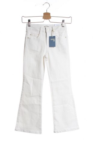 Dziecięce jeansy Mango, Rozmiar 8-9y/ 134-140 cm, Kolor Biały, 98% bawełna, 2% elastyna, Cena 71,50 zł