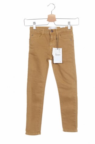 Dziecięce jeansy Zara Kids, Rozmiar 6-7y/ 122-128 cm, Kolor Brązowy, 97% bawełna, 3% elastyna, Cena 159,00 zł