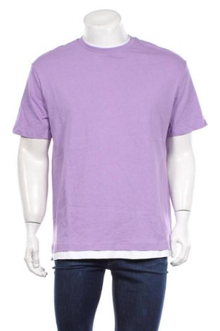 Мъжка тениска Pull&Bear, Размер L, Цвят Лилав, Памук, Цена 17,40 лв.