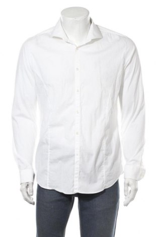 Мъжка риза Cinque, Размер L, Цвят Бял, 97% памук, 3% еластан, Цена 58,05 лв.