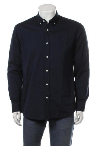 Ανδρικό πουκάμισο Pull&Bear, Μέγεθος M, Χρώμα Μπλέ, Βαμβάκι, Τιμή 10,64 €