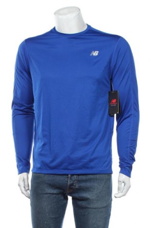 Мъжка спортна блуза New Balance, Размер M, Цвят Син, Полиестер, Цена 44,50 лв.