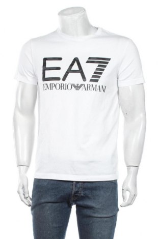 Мъжка тениска Emporio Armani, Размер L, Цвят Бял, Памук, Цена 119,25 лв.