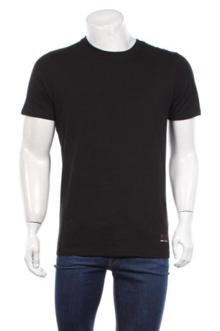 Мъжка тениска H.i.s, Размер S, Цвят Черен, 95% памук, 5% еластан, Цена 13,16 лв.