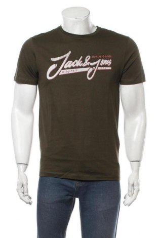 Herren T-Shirt Jack & Jones, Größe S, Farbe Grün, Baumwolle, Preis 20,15 €