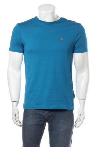 Мъжка тениска Napapijri, Размер M, Цвят Син, Памук, Цена 49,20 лв.