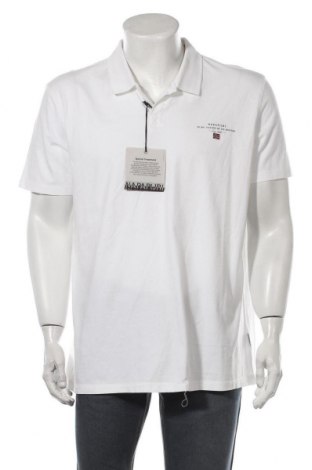 Мъжка тениска Napapijri, Размер 3XL, Цвят Бял, Памук, Цена 47,40 лв.