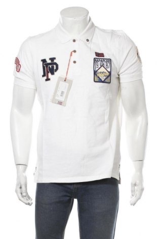Мъжка тениска Napapijri, Размер L, Цвят Екрю, Памук, Цена 65,40 лв.