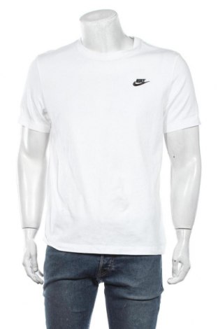 Мъжка тениска Nike, Размер M, Цвят Бял, Памук, Цена 41,60 лв.
