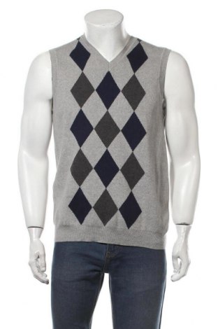Мъжки пуловер George, Размер M, Цвят Сив, Памук, Цена 33,60 лв.