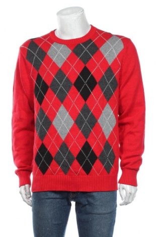 Мъжки пуловер George, Размер L, Цвят Червен, 60% памук, 20% полиамид, 20% вискоза, Цена 31,92 лв.