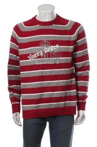 Мъжки пуловер Y.o.u, Размер XL, Цвят Червен, Памук, Цена 29,40 лв.