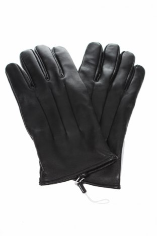 Ръкавици Jack & Jones, Цвят Черен, Естествена кожа, Цена 32,40 лв.