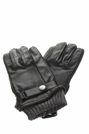 Ръкавици Moto Guzzi, Цвят Черен, Естествена кожа, Цена 149,40 лв.