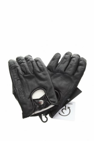 Ръкавици Moto Guzzi, Цвят Черен, Естествена кожа, Цена 149,40 лв.