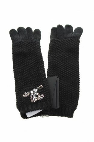 Ръкавици TWINSET, Цвят Черен, Акрил, Цена 69,30 лв.