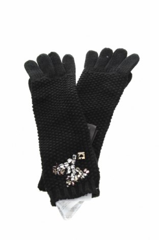 Ръкавици TWINSET, Цвят Черен, Акрил, Цена 69,30 лв.
