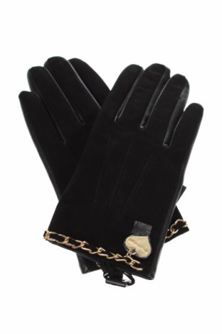 Rękawiczki TWINSET, Kolor Czarny, Naturalny zamsz, skóra naturalna, Cena 316,88 zł