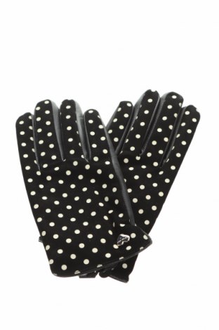 Ръкавици TWINSET, Цвят Черен, Естествена кожа, естествен велур, Цена 76,05 лв.