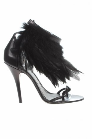 Sandále Givenchy, Veľkosť 39, Farba Čierna, Pravá koža , pravé perie , Cena  292,35 €
