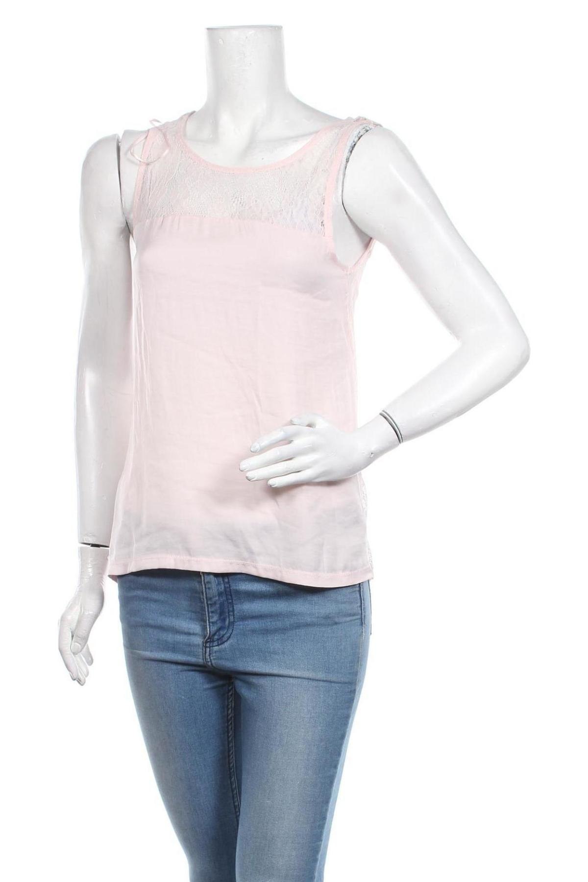 Γυναικείο αμάνικο μπλουζάκι Naf Naf, Μέγεθος S, Χρώμα Ρόζ , Τιμή 25,26 €