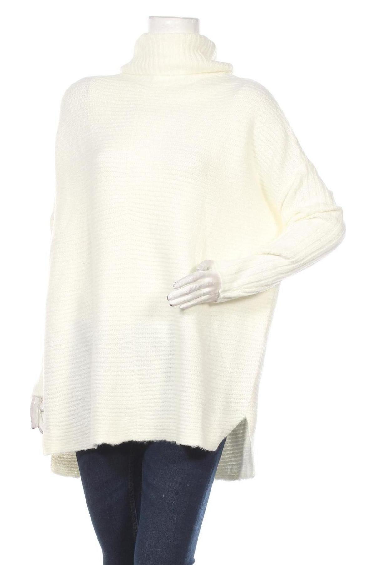 Damski sweter Miss Selfridge, Rozmiar L, Kolor ecru, 68%akryl, 30% poliester, 2% elastyna, Cena 142,50 zł