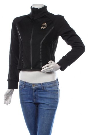 Γυναικεία αθλητική ζακέτα Adidas, Μέγεθος S, Χρώμα Μαύρο, 70% πολυεστέρας, 30% βαμβάκι, Τιμή 30,96 €