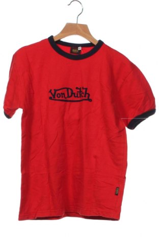 Детска тениска Von Dutch, Размер 10-11y/ 146-152 см, Цвят Червен, Памук, Цена 19,00 лв.
