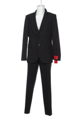Мъжки костюм Hugo Boss, Размер L, Цвят Черен, 53% полиестер, 43% вълна, 4% еластан, Цена 451,00 лв.