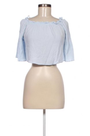 Damen Shirt Bershka, Größe M, Farbe Blau, Preis 2,92 €