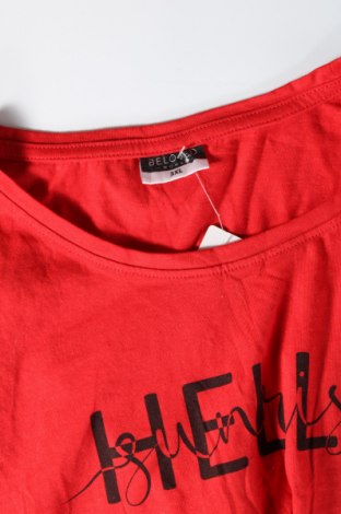 Γυναικείο t-shirt Beloved, Μέγεθος 3XL, Χρώμα Κόκκινο, Τιμή 12,28 €