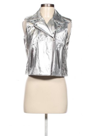 Γυναικείο δερμάτινο γιλέκο Pinko, Μέγεθος XL, Χρώμα Ασημί, Τιμή 129,66 €