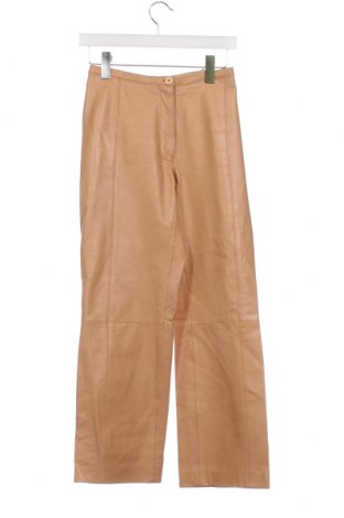 Γυναικείο παντελόνι δερμάτινο, Μέγεθος XS, Χρώμα  Μπέζ, Τιμή 37,76 €