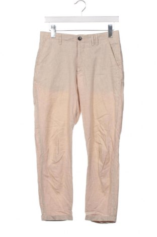 Дамски панталон Zara Man, Размер S, Цвят Бежов, Цена 19,99 лв.