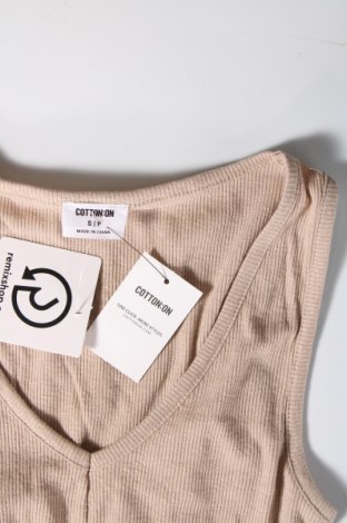 Γυναικείο αμάνικο μπλουζάκι Cotton On, Μέγεθος S, Χρώμα  Μπέζ, Τιμή 5,52 €