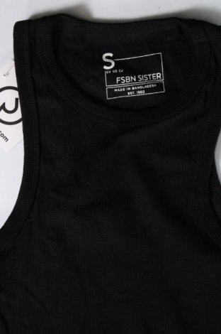 Γυναικείο αμάνικο μπλουζάκι FSBN Sister, Μέγεθος S, Χρώμα Μαύρο, Τιμή 3,22 €