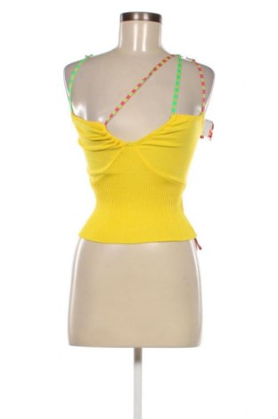 Γυναικείο αμάνικο μπλουζάκι Miss Sixty, Μέγεθος L, Χρώμα Κίτρινο, Τιμή 7,48 €