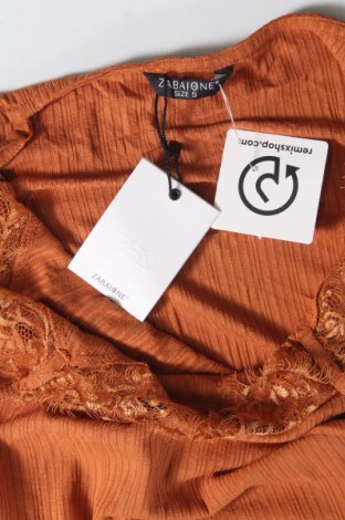 Γυναικείο αμάνικο μπλουζάκι Zabaione, Μέγεθος S, Χρώμα Καφέ, Τιμή 5,08 €