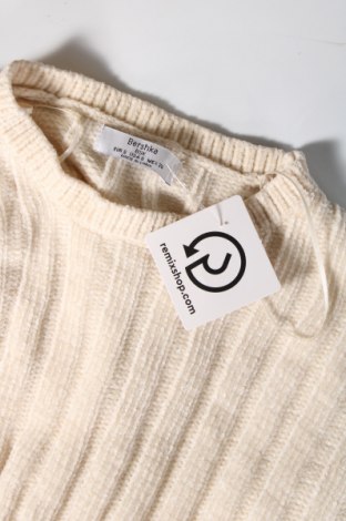 Дамски пуловер Bershka, Размер S, Цвят Екрю, Цена 7,83 лв.