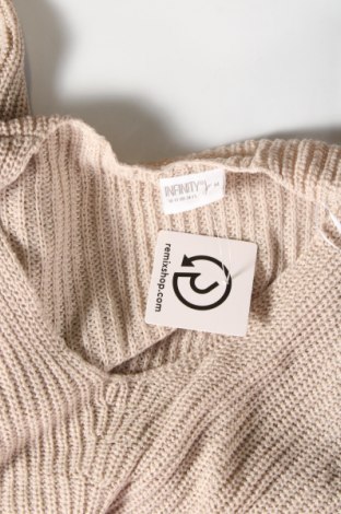 Дамски пуловер Infinity Woman, Размер M, Цвят Бежов, Цена 7,83 лв.