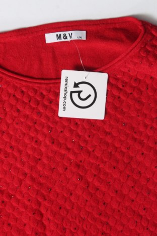 Γυναικείο πουλόβερ M&V, Μέγεθος L, Χρώμα Κόκκινο, Τιμή 5,38 €