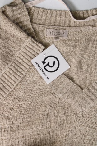 Дамски пуловер Zusss, Размер XL, Цвят Бежов, Цена 7,54 лв.