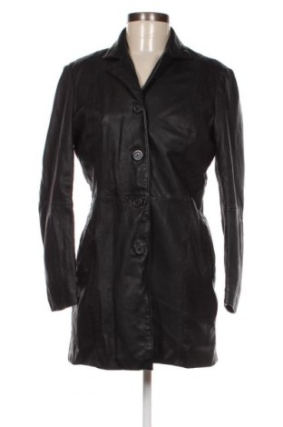 Дамско кожено палто Oakwood, Размер S, Цвят Черен, Цена 124,08 лв.