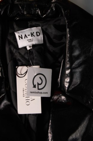 Γυναικείο δερμάτινο μπουφάν NA-KD, Μέγεθος XS, Χρώμα Μαύρο, Τιμή 49,48 €