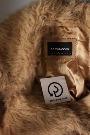 Dámska kožená bunda  ONLY, Veľkosť L, Farba Béžová, Cena  27,87 €