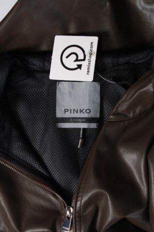 Γυναικείο δερμάτινο μπουφάν Pinko, Μέγεθος S, Χρώμα Καφέ, Τιμή 103,73 €