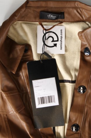 Дамско кожено яке S.Oliver Black Label, Размер M, Цвят Кафяв, Цена 161,00 лв.